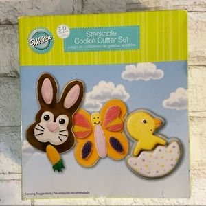 Wilton 3D Stackable Cookie Cutter Set Spring NEW